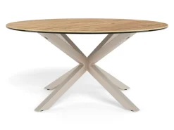 Salontafel Luno Keramiek Wild Eiken Grijs Ø82cm - Giga Living