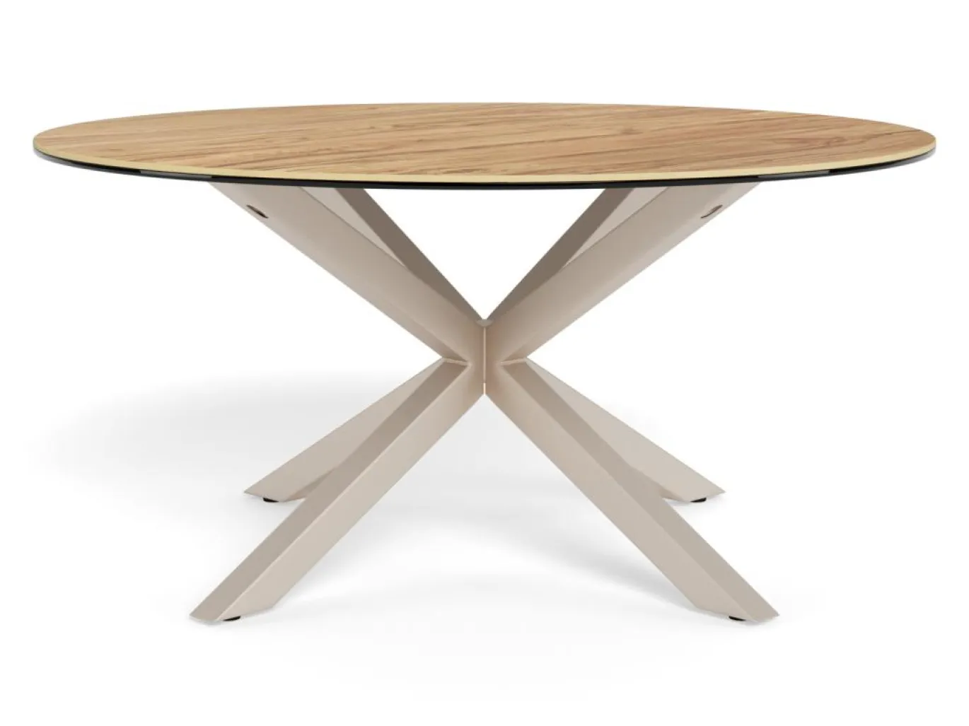 Salontafel Luno Keramiek Wild Eiken Grijs Ø82cm - Giga Living