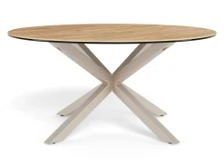Salontafel Luno Keramiek Wild Eiken Grijs Ø82cm - Giga Living