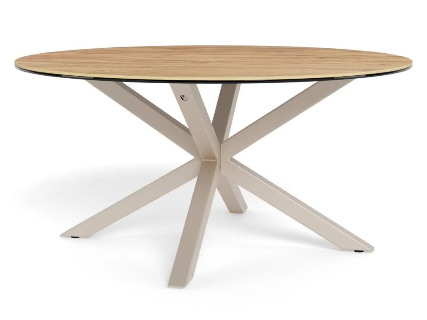 Salontafel Luno Keramiek Wild Eiken Grijs Ø82cm - Giga Living