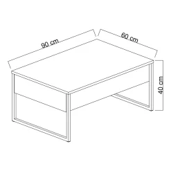 Salontafel Luxe Antraciet/Zwart