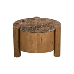 Salontafel Maeve Naturel Marmer 60cm - Giga Meubel