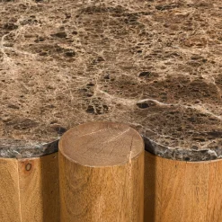 Salontafel Maeve Naturel Marmer 60cm - Giga Meubel