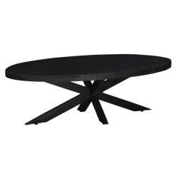 Salontafel Mansour Ovaal Zwart 130cm - Giga Meubel