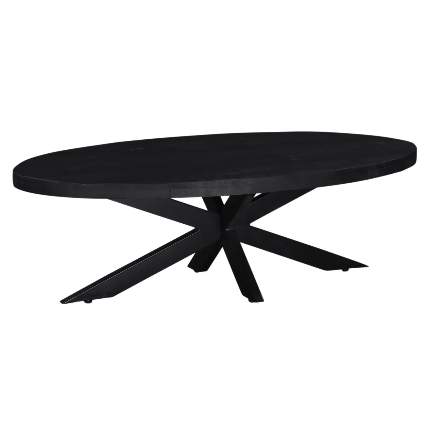 Salontafel Mansour Ovaal Zwart 130cm - Giga Meubel