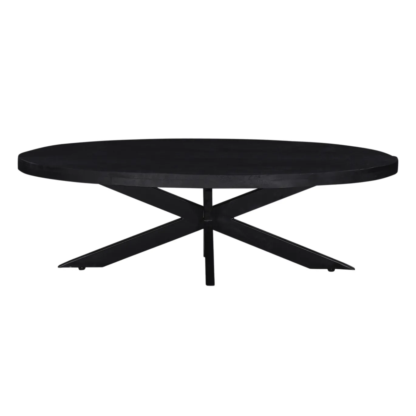 Salontafel Mansour Ovaal Zwart 130cm - Giga Meubel