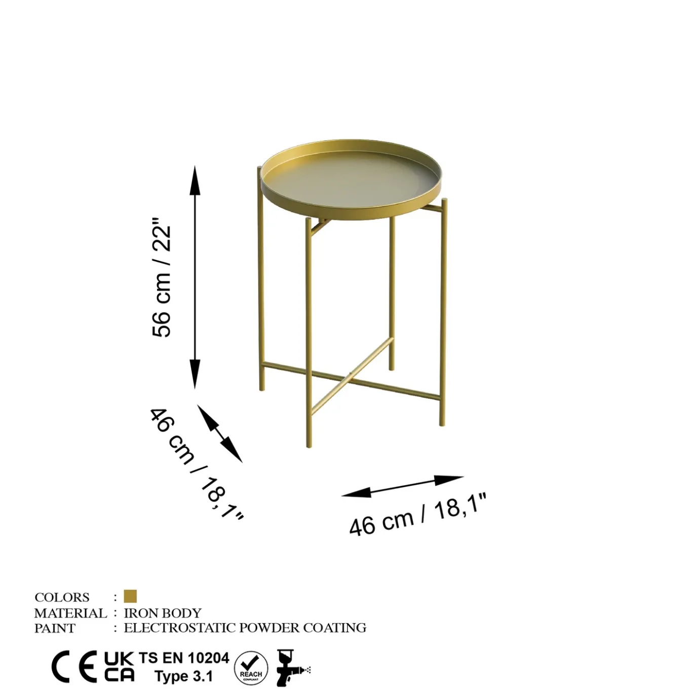Salontafel Maron Goud
