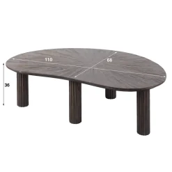 Salontafel Maya Organisch Walnoot 110cm - Giga Meubel