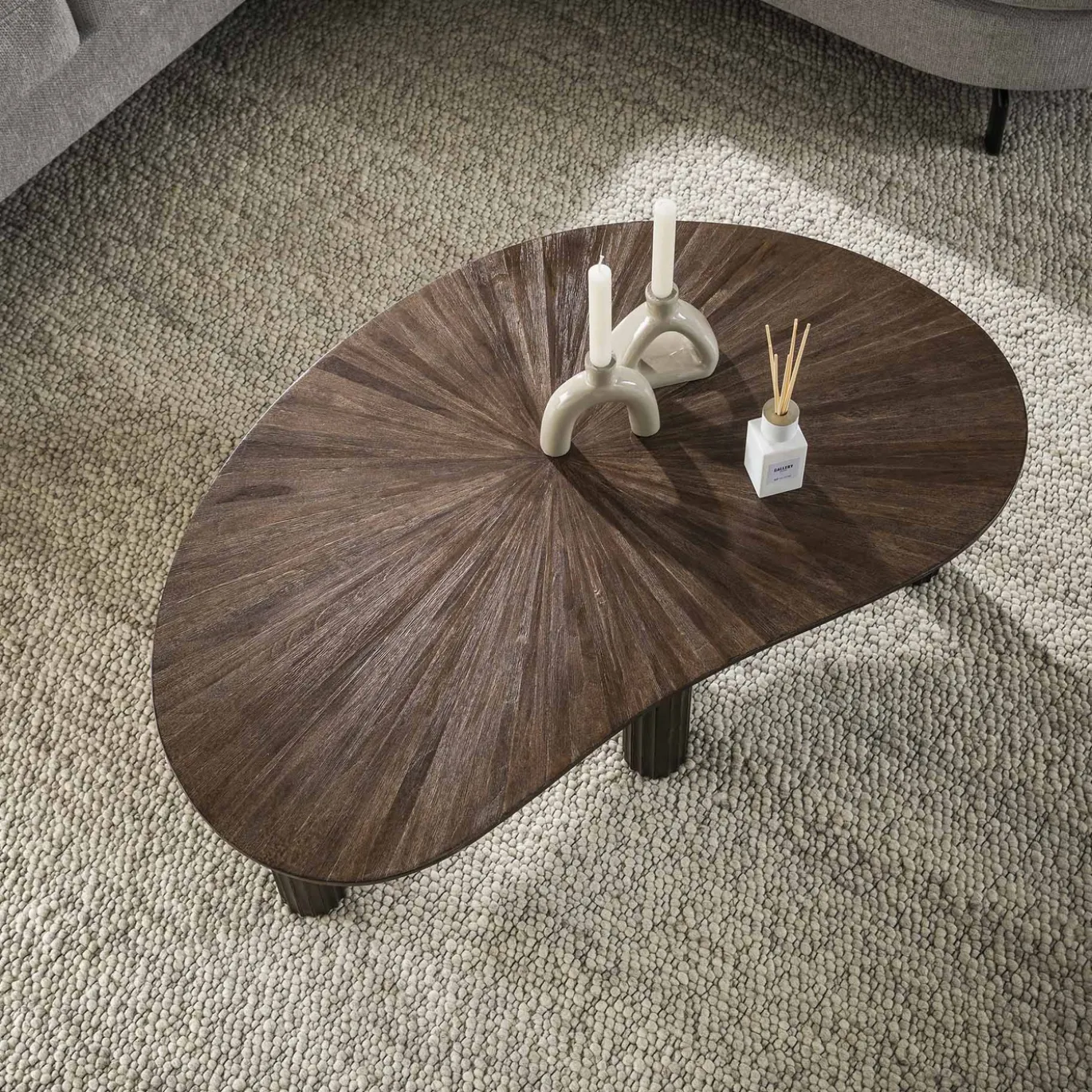 Salontafel Maya Organisch Walnoot 110cm - Giga Meubel