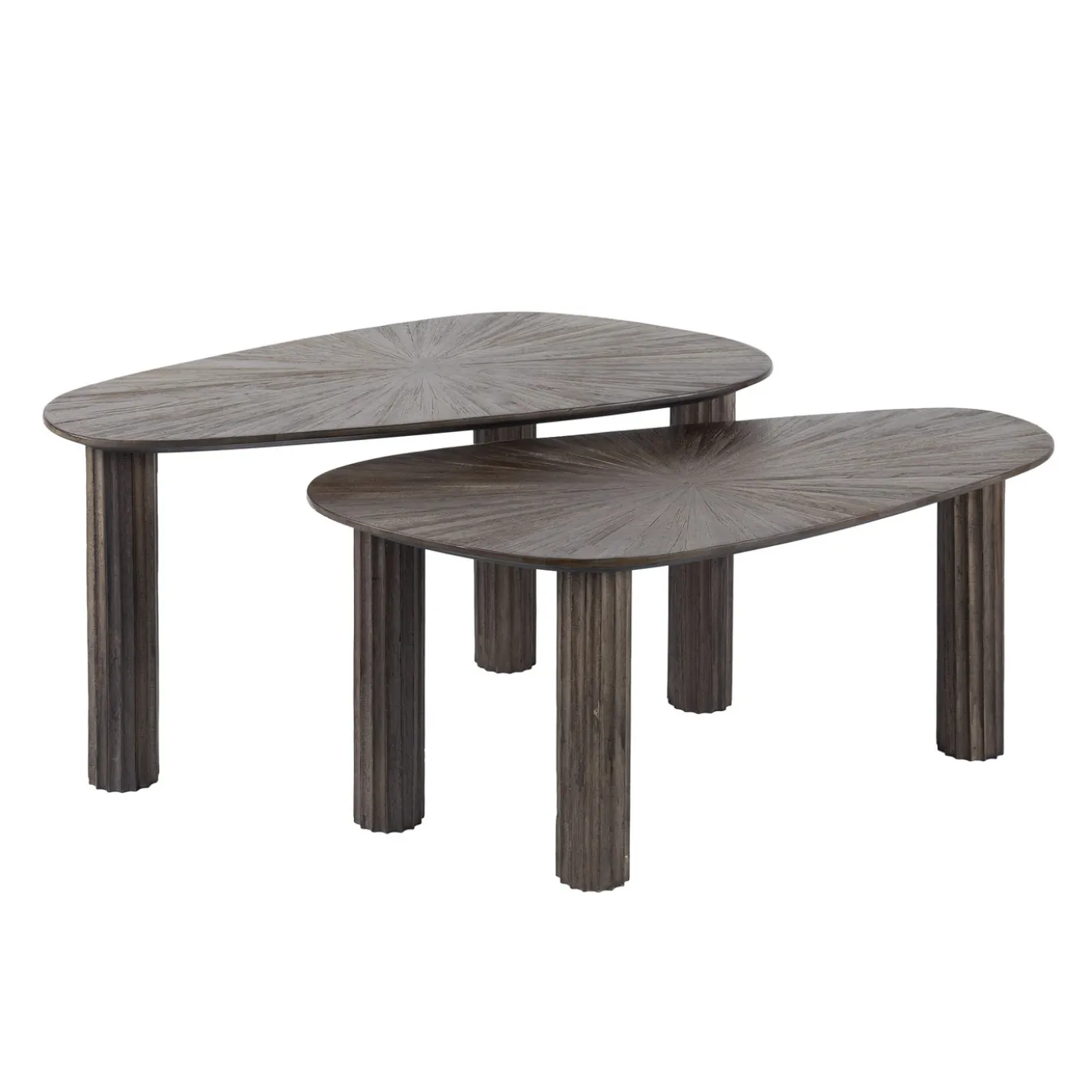 Salontafel Maya Organisch Walnoot Set van 2 - Giga Meubel
