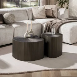 Salontafel Maya Ray Niervormig Set van 2 Brons Liquid Metal - Giga Meubel