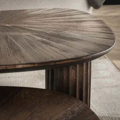 Salontafel Maya Vierhoekig Walnoot Set van 2 - Giga Meubel