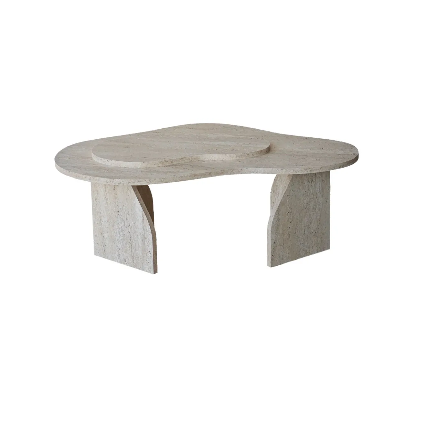 Salontafel Melted Travertinlook 105cm