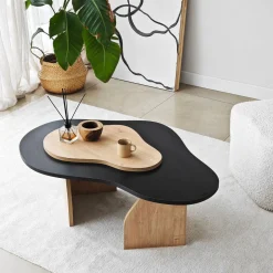 Salontafel Melted Zwart/Naturel 105cm