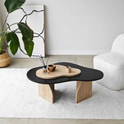 Salontafel Melted Zwart/Naturel 105cm