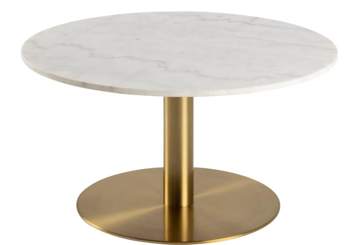 Salontafel Menno Marmer Wit Guangxi Ø80x45cm - Giga Living