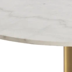 Salontafel Menno Marmer Wit Guangxi Ø80x45cm - Giga Living