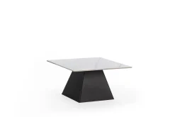 Salontafel Merve Matt Wit Zwart Metaal L - Giga Meubel