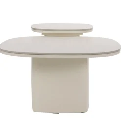 Salontafel Miles Beige Travertinlook Set van 2 - Giga Meubel