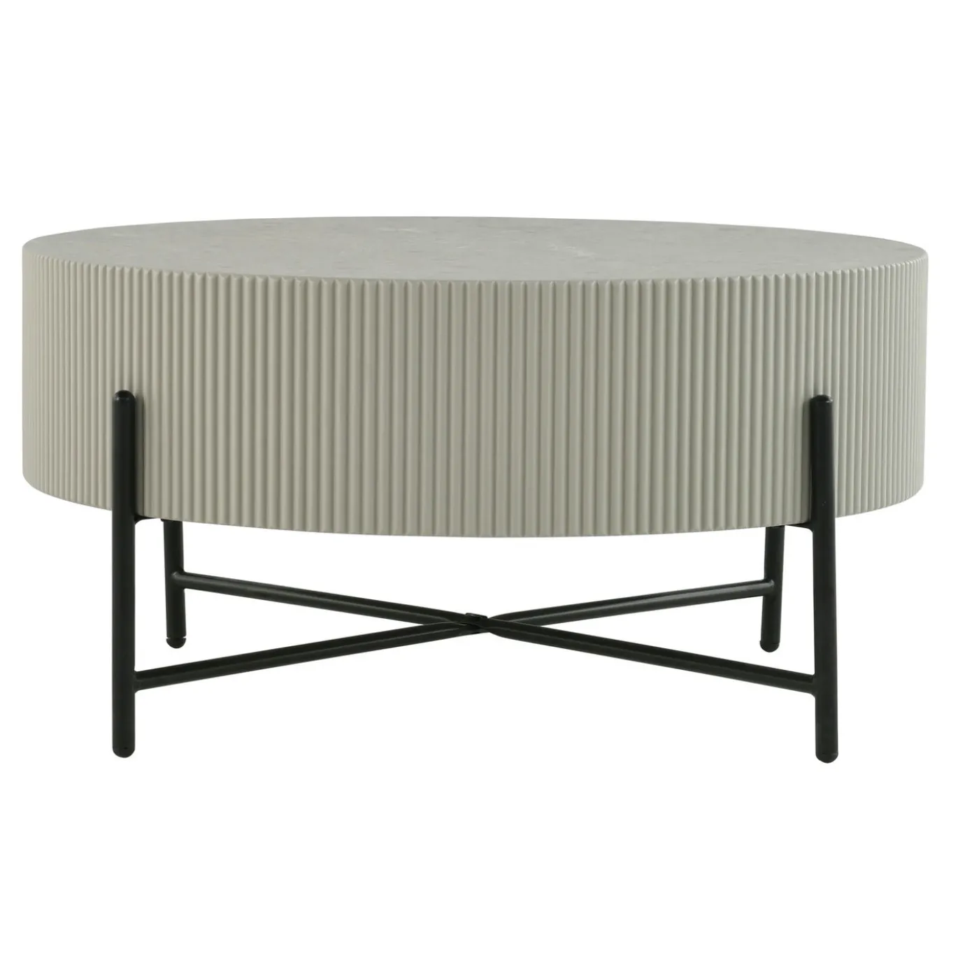 Salontafel Milo Grijs Ø80cm - Giga Meubel