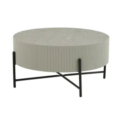 Salontafel Milo Grijs Ø80cm - Giga Meubel