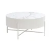 Salontafel Milo Wit Ø80cm - Giga Meubel