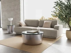 Salontafel Mirex Marmer Groen Zilver Ø45cm - Giga Living