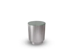 Salontafel Mirex Marmer Groen Zilver Ø45cm - Giga Living