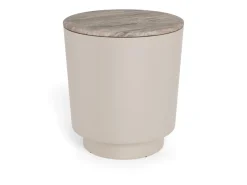 Salontafel Mirex Marmer Taupe Ø45cm - Giga Living