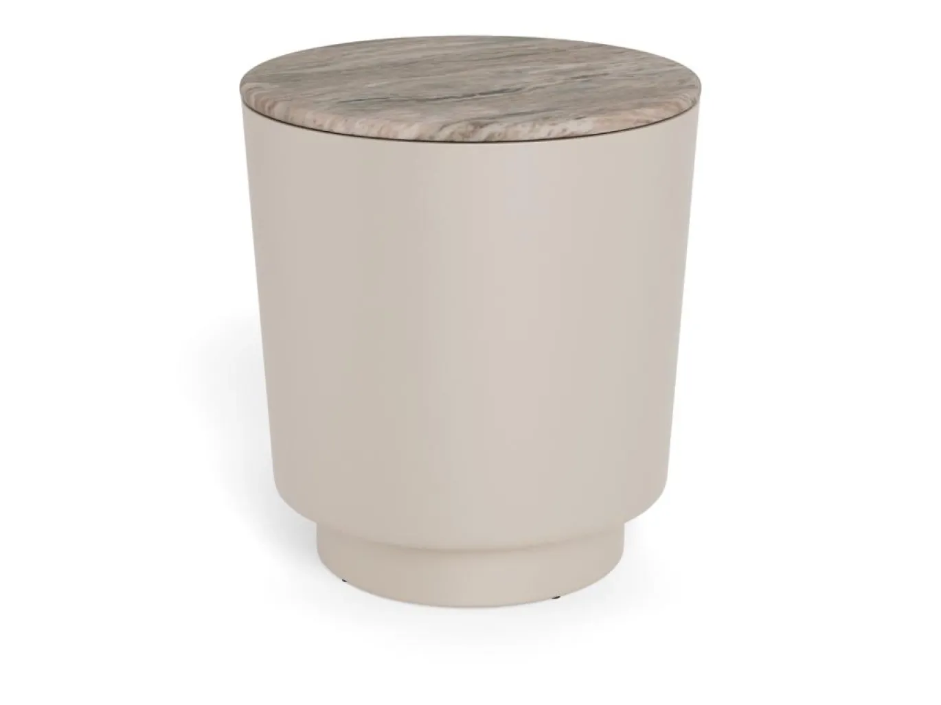 Salontafel Mirex Marmer Taupe Ø45cm - Giga Living