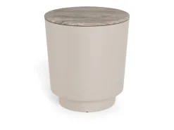Salontafel Mirex Marmer Taupe Ø45cm - Giga Living