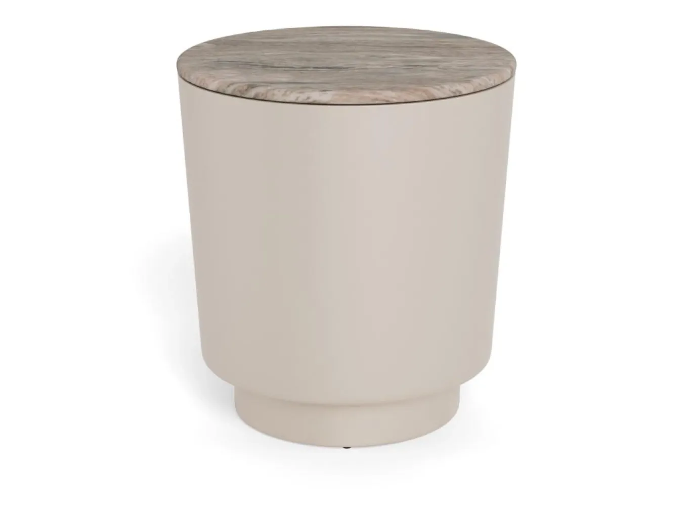 Salontafel Mirex Marmer Taupe Ø45cm - Giga Living