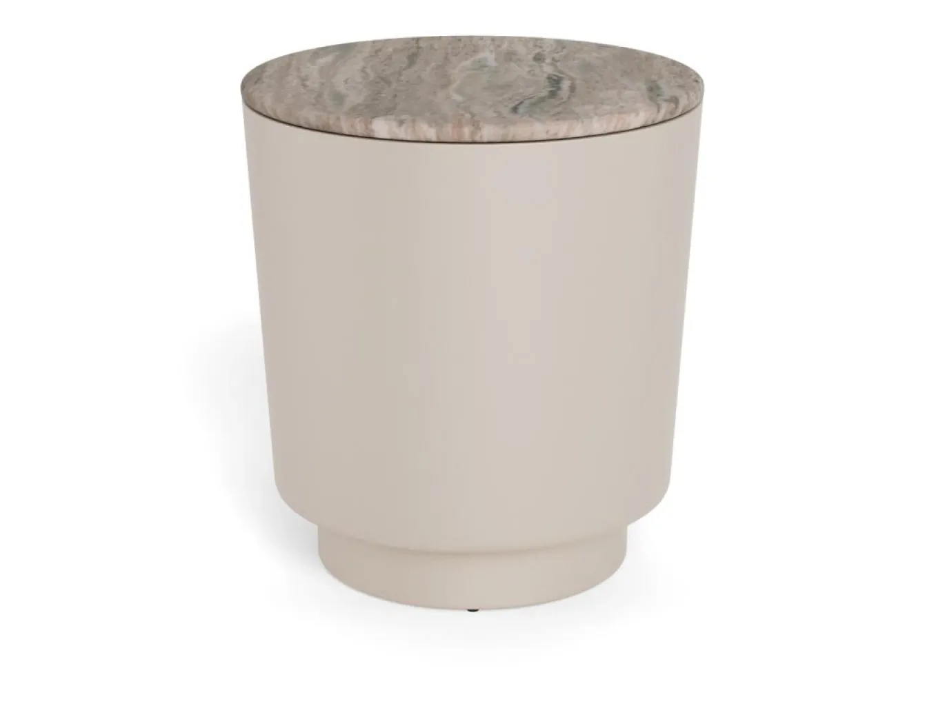 Salontafel Mirex Marmer Taupe Ø45cm - Giga Living