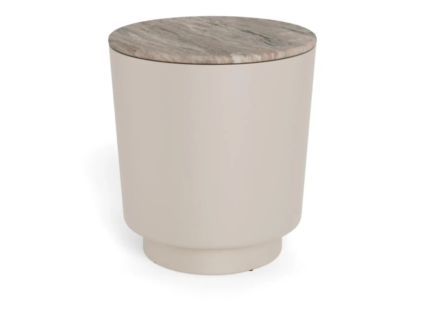 Salontafel Mirex Marmer Taupe Ø45cm - Giga Living