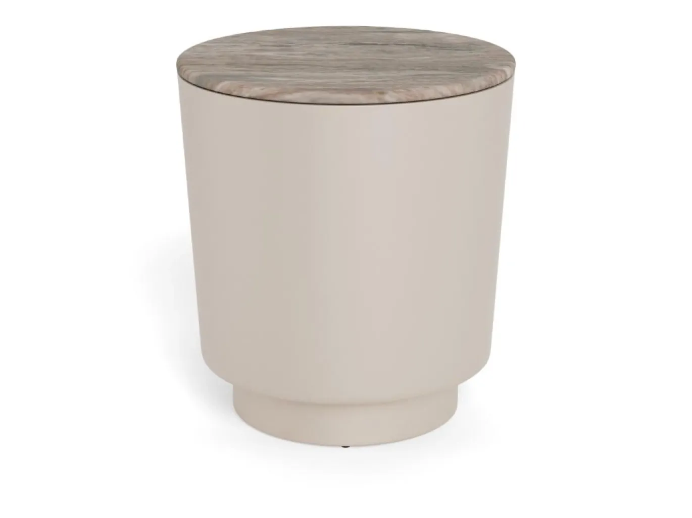 Salontafel Mirex Marmer Taupe Ø45cm - Giga Living