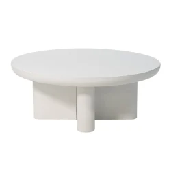 Salontafel Miso Rond Wit 90cm - Giga Meubel