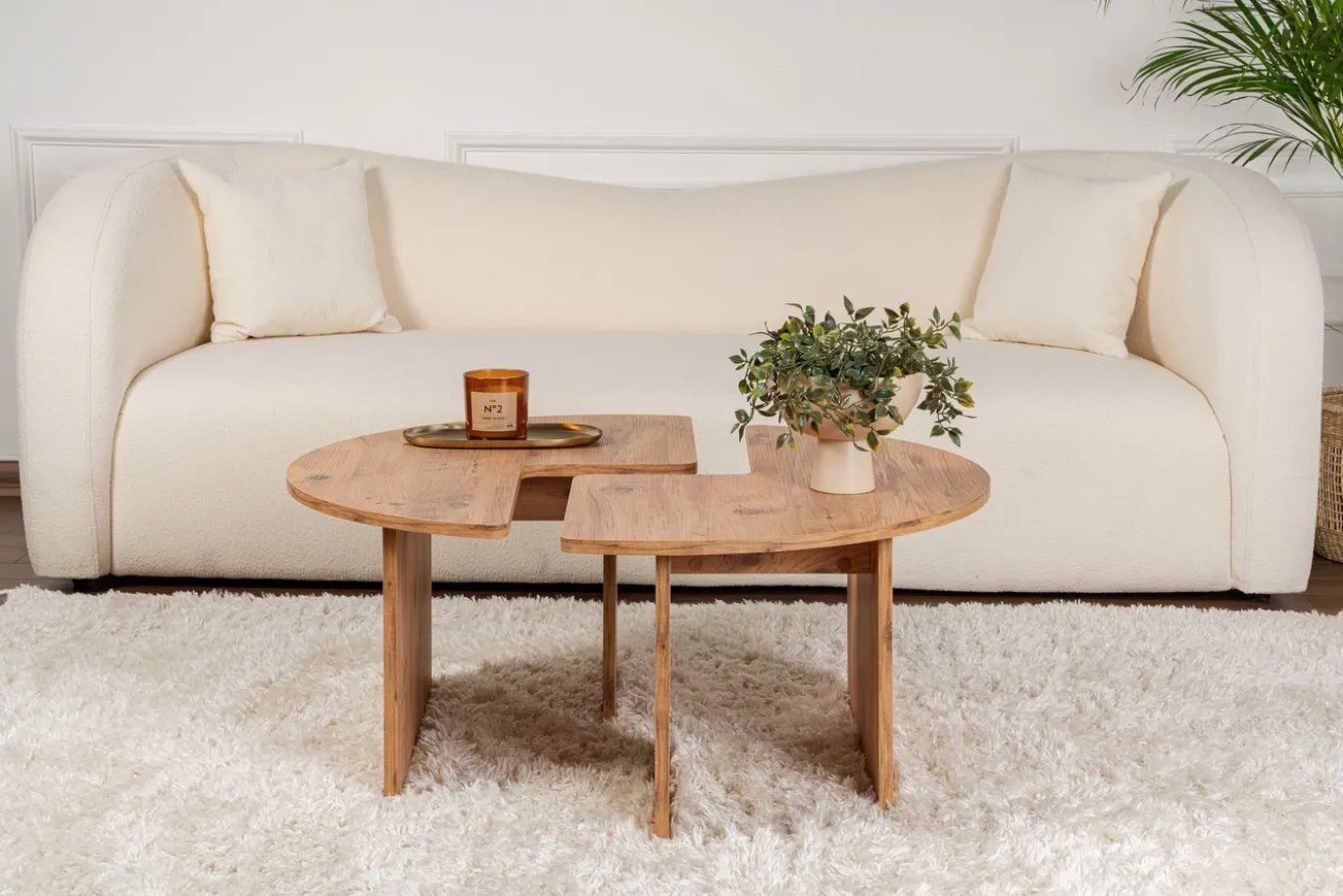 Salontafel Moira Bruin Set van 2