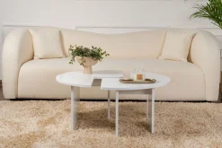 Salontafel Moira Effen Wit Set van 2