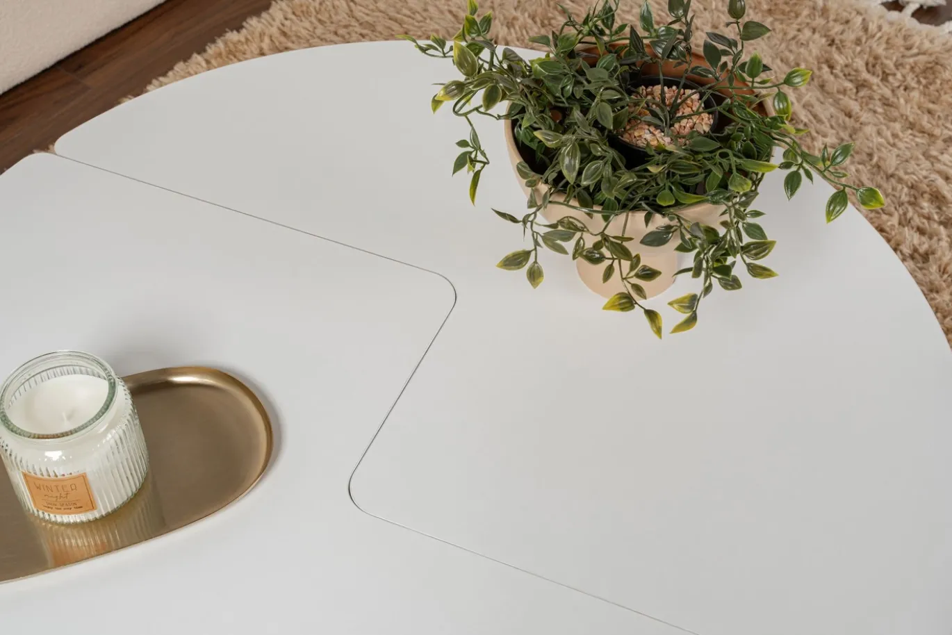 Salontafel Moira Effen Wit Set van 2