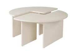 Salontafel Moira Hout Wit Set van 2