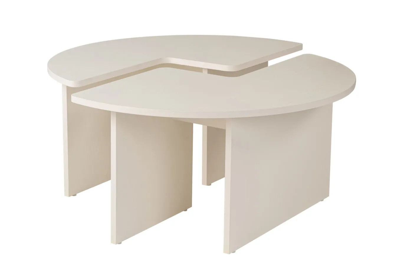 Salontafel Moira Hout Wit Set van 2