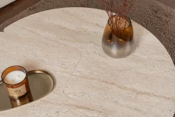 Salontafel Moira Travertinlook Set van 2
