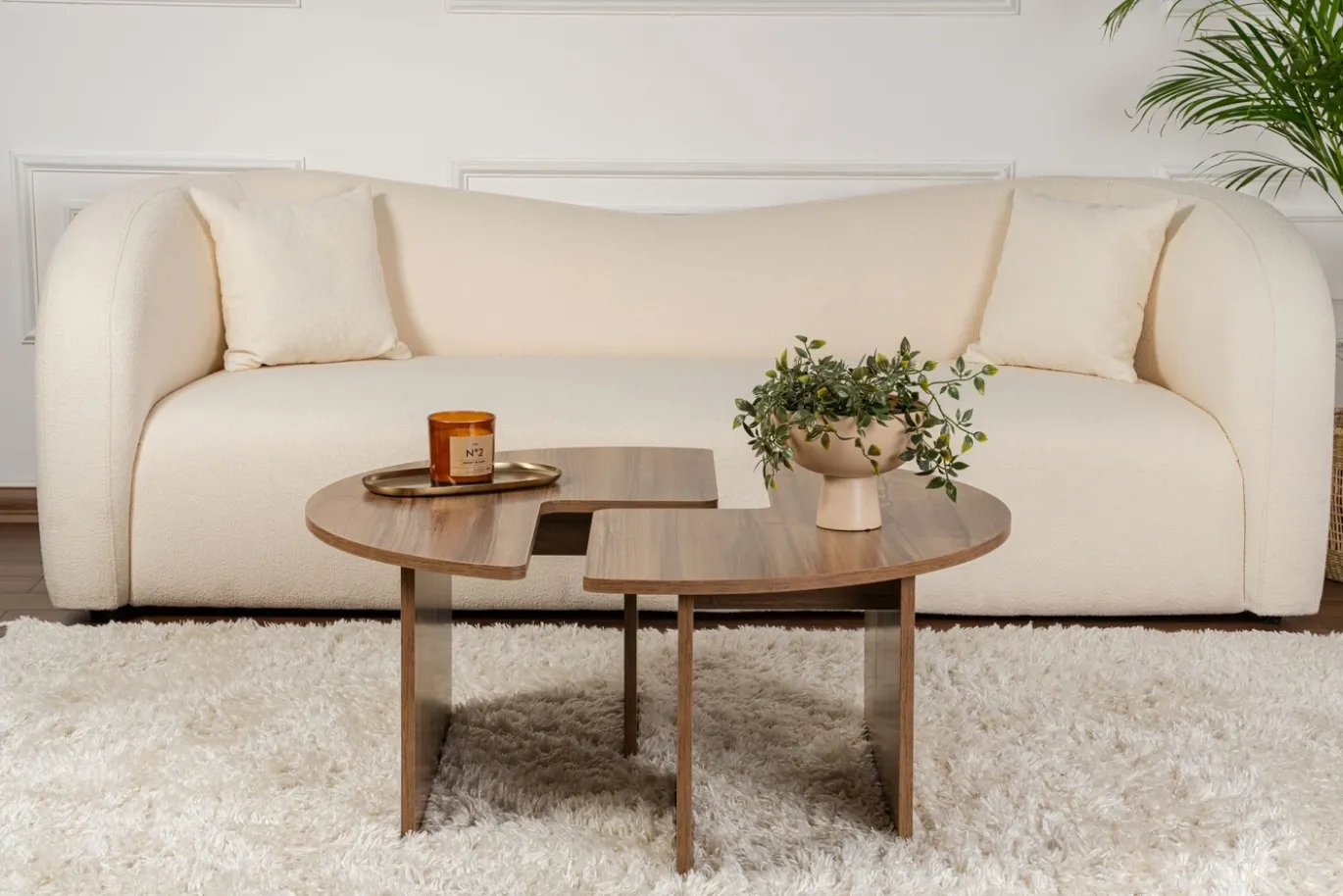 Salontafel Moira Walnoot Set van 2