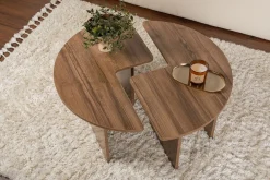 Salontafel Moira Walnoot Set van 2