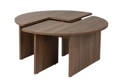 Salontafel Moira Walnoot Set van 2