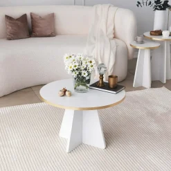 Salontafel Mushroom Wit/Goud