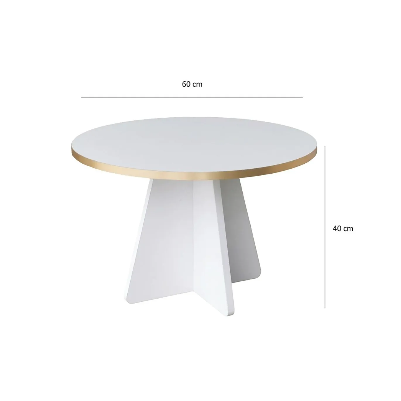Salontafel Mushroom Wit/Goud