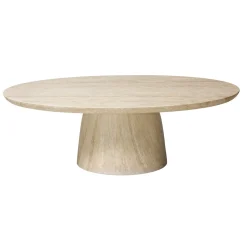 Salontafel Myrna Ovaal Travertin 120cm - Giga Meubel