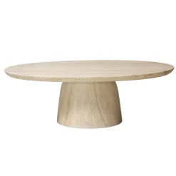 Salontafel Myrna Ovaal Travertin 120cm - Giga Meubel