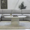 Salontafel Myrna Ovaal Wit 120cm - Giga Meubel